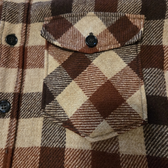 Vintage 1960s Woolrich Mackinaw Flannel Size Medium Men's Hunting Fishing Plaid - Picture 2 of 9